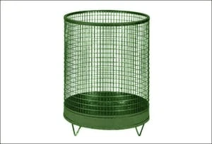 Drahtgitter-Abfallbehälter, F. Außen, 27l, H 430mm, Pfosten-/Wandbefestigung, Korpus Stahl RAL6010, Boden Geschlossen 7 Drahtgitter-Abfallbehälter, F. Außen, 27l, H 430mm, Pfosten-/Wandbefestigung, Korpus Stahl RAL6010, Boden Geschlossen – Bild 5