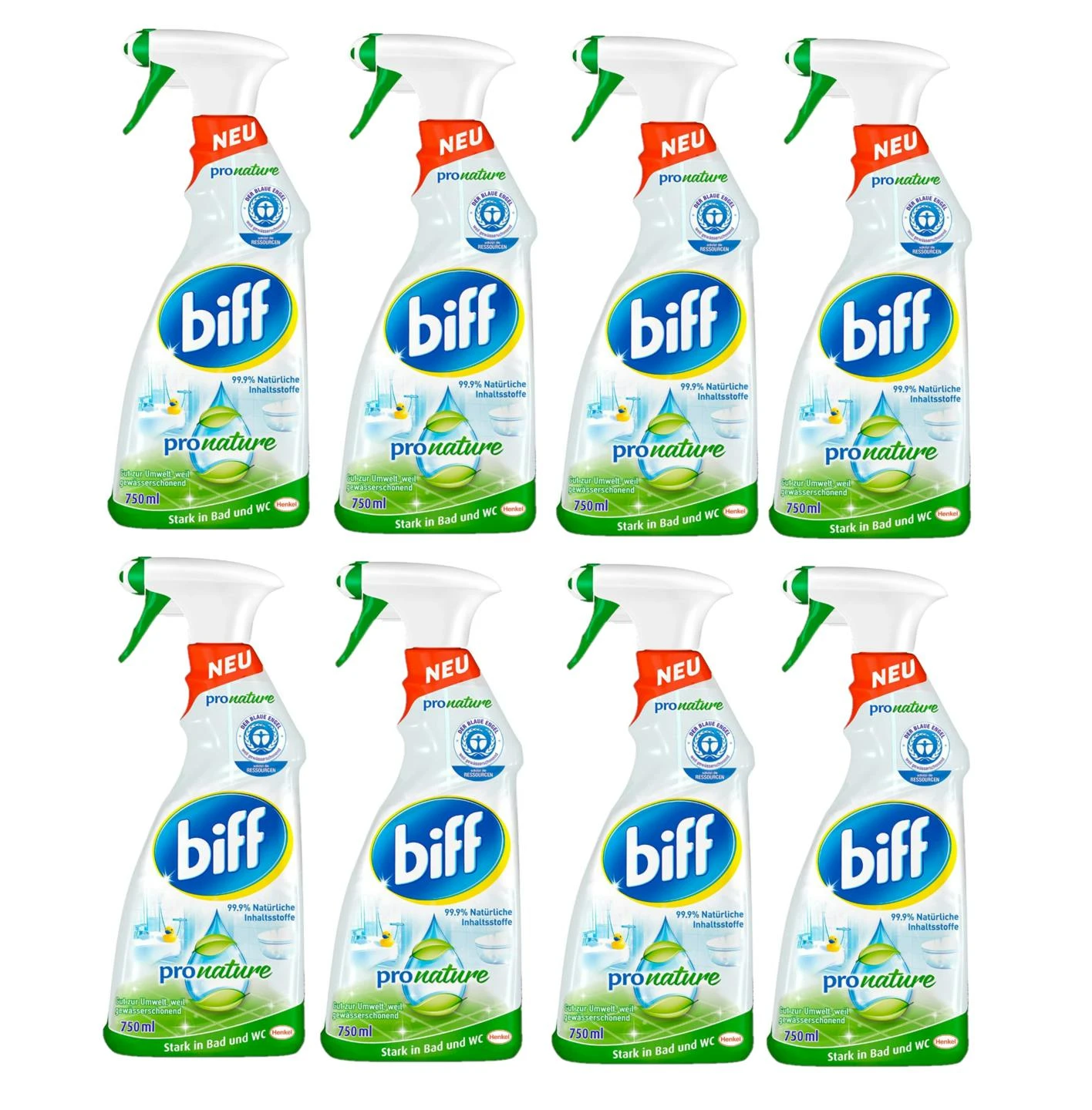 Biff Pro Nature Badreiniger Bad Reiniger Badezimmer Sprühflasche 2x750 Ml 7 Biff Pro Nature Badreiniger Bad Reiniger Badezimmer Sprühflasche 2x750 Ml – Bild 5