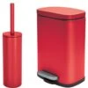 Spirella Badezimmer Set, 2-teilige Abfalleimer Kosmetikeimer Mit Absenkautomatik Und WC Bürste “Akira“ Rot -Sauber Lieferungen Geschäft 8fc43447 9664 492f a76d 698d413a1fa6 1