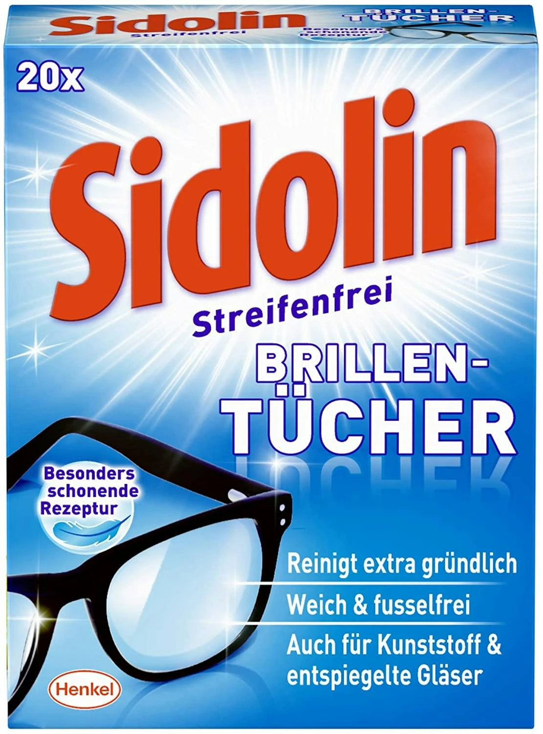 Sidolin Brillen Putztücher 50 Stück Reinigungstücher Brillenputztücher Reiniger 3 Sidolin Brillen Putztücher 50 Stück Reinigungstücher Brillenputztücher Reiniger – Bild 2