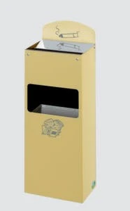 Kombiascher, HxBxT 590x410x230mm, Wandbefestigung, 45l, Korpus Stahl Moosgrün 8 Kombiascher, HxBxT 590x410x230mm, Wandbefestigung, 45l, Korpus Stahl Moosgrün – Bild 6