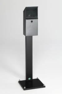 Var Standascher, HxBxT 1100x310x310mm, Stahl, Korpus Anthrazit, M. Schutzdach 7 Var Standascher, HxBxT 1100x310x310mm, Stahl, Korpus Anthrazit, M. Schutzdach – Bild 5