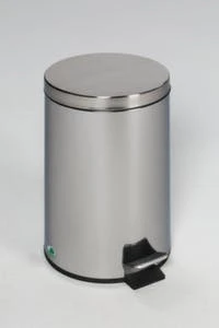 Edelstahl-Tretabfallbehälter, 45l, HxBxT 660x260x590mm, Innenbehälter Kunststoff, Korpus Edelstahl, Deckel Edelstahl 9 Edelstahl-Tretabfallbehälter, 45l, HxBxT 660x260x590mm, Innenbehälter Kunststoff, Korpus Edelstahl, Deckel Edelstahl – Bild 7