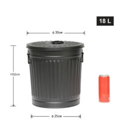 Jinfa 1 Retrodesign Metalleimer Mit Griffen Und Deckel + 50 Müllbeutel | Schwarz | 18L 14 Jinfa 1 Retrodesign Metalleimer Mit Griffen Und Deckel + 50 Müllbeutel | Schwarz | 18L -Sauber Lieferungen Geschäft 9b70d658 2656 41fd 8388 75bf1942e483