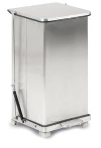 Industrie-Treteimer, 1x152l, HxBxT 780x535x538mm, Fixiervorrichtung, Korpus Edelstahl, Deckel Edelstahl