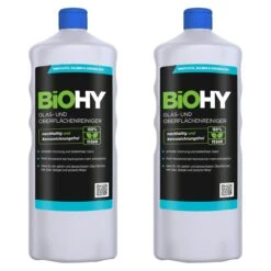 BiOHY Glas- Und Oberflächenreiniger (2x1l Flasche) | Konzentrat | Universalreiniger | Intensiv & Nachhaltig Reinigender Automatenreiniger