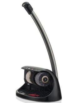 Cosmo Plus Schwarz (RAL9005) Schuhputzmaschine, Inkl. 1 Ltr Schuhpolitur (farblos)