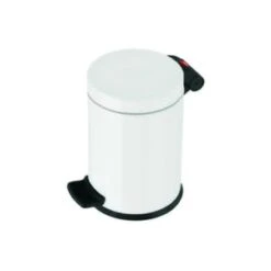 HAILO Tretabfallbehälter, 3l, HxØ 270x180mm, Innenbehälter Stahl, Korpus Stahl Weiß, Deckel Stahl Weiß -Sauber Lieferungen Geschäft a742eed5 40c8 4369 b94d 066d7af6ada9