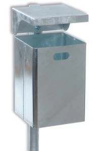 Abfallbehälter, F. Außen, 50l, HxBxT 525x310x310mm, Zum Einbetonieren, Korpus Feuerverzinkt