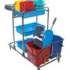 CleanSV Deluxe Master Reinigungswagen Chrom, Servicewagen Mit 4 Lenkrollen, 4 X 5 Liter Eimer, 2 X 25 Liter Eimer -Sauber Lieferungen Geschäft aa498ddc 2b2a 414b a101 cd621cbd043e