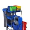 CleanSV® BA Master Chrom Servicewagen, Reinigungswagen. 2 X 18 Liter Eimer Mit Abfallsammler, 4 X 6 L. Eimer, Profi Moppresse -Sauber Lieferungen Geschäft af802849 3efb 46db 870c a98c90061866 1