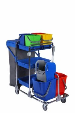 CleanSV® Reinigungswagen Abfallwagen Mit Seitenverkleidung, Müllsackhalter 2 X 70 Liter Mülltrennung Mit Pedal, Größe 69 Cm X 55 Cm X 100 Cm -Sauber Lieferungen Geschäft af802849 3efb 46db 870c a98c90061866 6