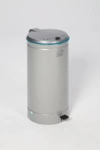 Wertstoffsammler, 1x70l, HxØ 700x450mm, Klemmring, Korpus Stahl RAL1023, Deckel Kunststoff Gelb 5 Wertstoffsammler, 1x70l, HxØ 700x450mm, Klemmring, Korpus Stahl RAL1023, Deckel Kunststoff Gelb – Bild 3