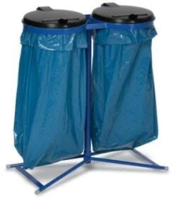 Müllsackständer, 2x120l, HxBxT 980x850x480mm, Deckel Kunststoff Silber -Sauber Lieferungen Geschäft b3587656 c726 44cb b899 0f8a7e8fc029 3