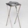 Edelstahl-Müllsackständer, 120l, HxBxT 900x400x450mm, Gestell Edelstahl, Deckel Kunststoff Silber -Sauber Lieferungen Geschäft bac545c2 0073 423a 9b09 6d024affb1ed
