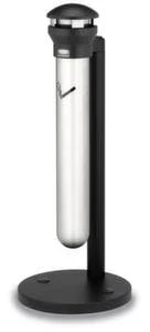 Rubbermaid Standascher, HxBxT 1006x394x394mm, Stahl, Korpus Schwarzgrau, M. Schutzdach