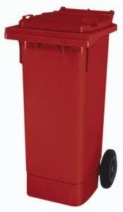 Abfalltonne, 80l, Korpus PE Grün, HxBxT 930x448x530mm, 2 Räder 5 Abfalltonne, 80l, Korpus PE Grün, HxBxT 930x448x530mm, 2 Räder – Bild 3