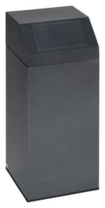 Wertstoffsammler F. Metall, 1x76l, HxBxT 890x380x380mm, Innenbehälter Stahl, Korpus Stahl Antiksilber