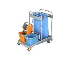 Splast Verchromter Reinigungstrolley Mit Eimern, Abfallsackhalter Und Moppresse -Sauber Lieferungen Geschäft c74d447a 8d01 42fd a52a f9411e69cbe1