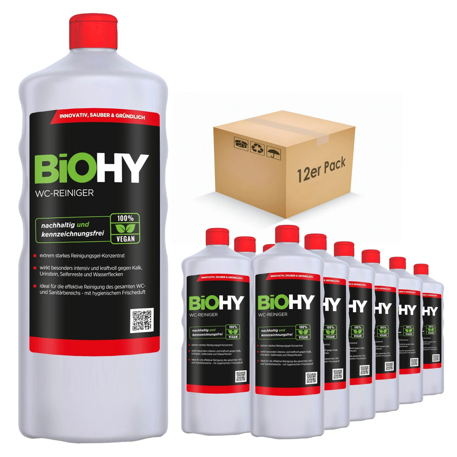 BiOHY WC-Reiniger (480x1l Flasche) | EXTRA STARK | Profi Bio Konzentrat | Dickflüssiges Reinigungs-Gel | Ideal Gegen Urinstein 6 BiOHY WC-Reiniger (480x1l Flasche) | EXTRA STARK | Profi Bio Konzentrat | Dickflüssiges Reinigungs-Gel | Ideal Gegen Urinstein – Bild 4