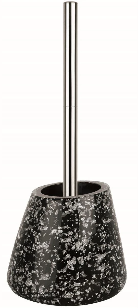 Spirella "Etna" WC Bürste Toilettenbürste In Steinoptik Aus Polyresin 17x13x19cm Glitzer Schwarz 3 Spirella "Etna" WC Bürste Toilettenbürste In Steinoptik Aus Polyresin 17x13x19cm Glitzer Schwarz