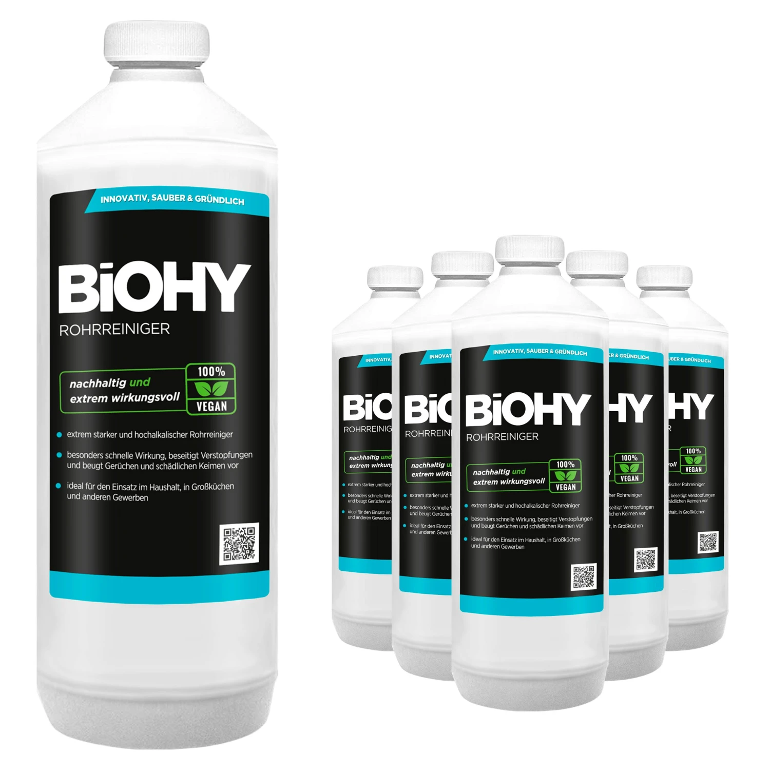 BiOHY Rohrreiniger (3x1l Flasche) | EXTRA STARK | Flüssiger, Hochkonzentrierter Abflussreiniger | Geruchsneutral | Für Alle Verstopfungen 7 BiOHY Rohrreiniger (3x1l Flasche) | EXTRA STARK | Flüssiger, Hochkonzentrierter Abflussreiniger | Geruchsneutral | Für Alle Verstopfungen – Bild 5