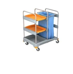 CleanSV® SPL Verchromter Putzwagen Mit Moppresse, 2 Körben Und 2 Plastikeimern Je 20l -Sauber Lieferungen Geschäft cff34759 20bd 4d3e 9d06 14722ef9efff 2