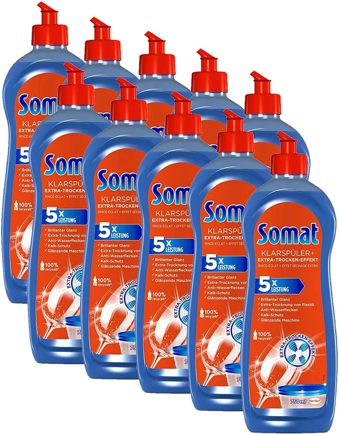 Somat Klarspüler Geschirrreiniger 10x750 Ml Spülmaschinenreiniger Reinigung 3 Somat Klarspüler Geschirrreiniger 10x750 Ml Spülmaschinenreiniger Reinigung