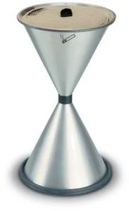 Standascher, HxØ 960x440mm, Stahl, Korpus RAL7024, Eieruhrform, M. Schutzdach 9 Standascher, HxØ 960x440mm, Stahl, Korpus RAL7024, Eieruhrform, M. Schutzdach – Bild 7