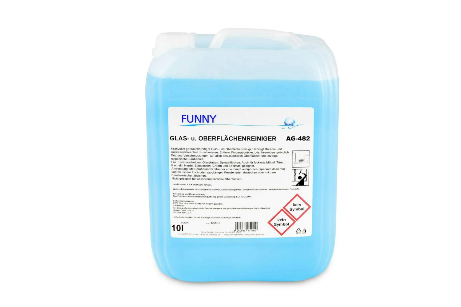 Funny Glas- Und Oberflächenreiniger | 10 Liter | Konzentrat
