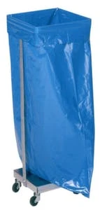 Müllsackständer, 120l, HxBxT 985x330x370mm, Korpus Verzinkt, 4 Lenkrollen