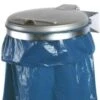 Müllsackhalter, Wandbefestigung, 120l, BxT 400x510mm, Gestell Verzinkt, Deckel Kunststoff Silber -Sauber Lieferungen Geschäft d59570e6 f8a5 4b94 b820 4b298457e8bd