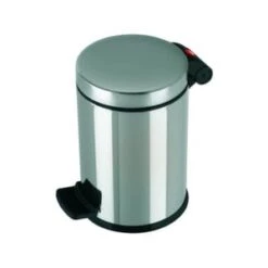 Var Edelstahl-Tretabfallbehälter, 3l, HxØ 270x170mm, Innenbehälter Kunststoff, Korpus Poliert, Deckel Poliert -Sauber Lieferungen Geschäft d63258f9 84de 4246 9c6a 99ccce8efaad 1