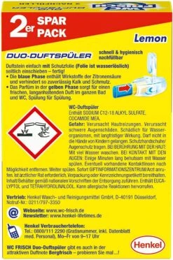WC FRISCH Duo Lemon 2er Pack WC-Reiniger WC-Duftstein 2x 2 Stück Nachfüllpack -Sauber Lieferungen Geschäft d633ed98 4d4f 4b77 b5ab 9e0faf89729f