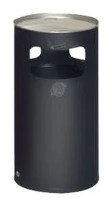 Kombiascher, HxØ 760x420mm, Korpus Stahl Antiksilber, M. Kippensieb