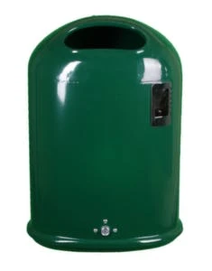 Kombiascher, HxBxT 590x410x230mm, Wandbefestigung, 45l, Korpus Stahl Moosgrün