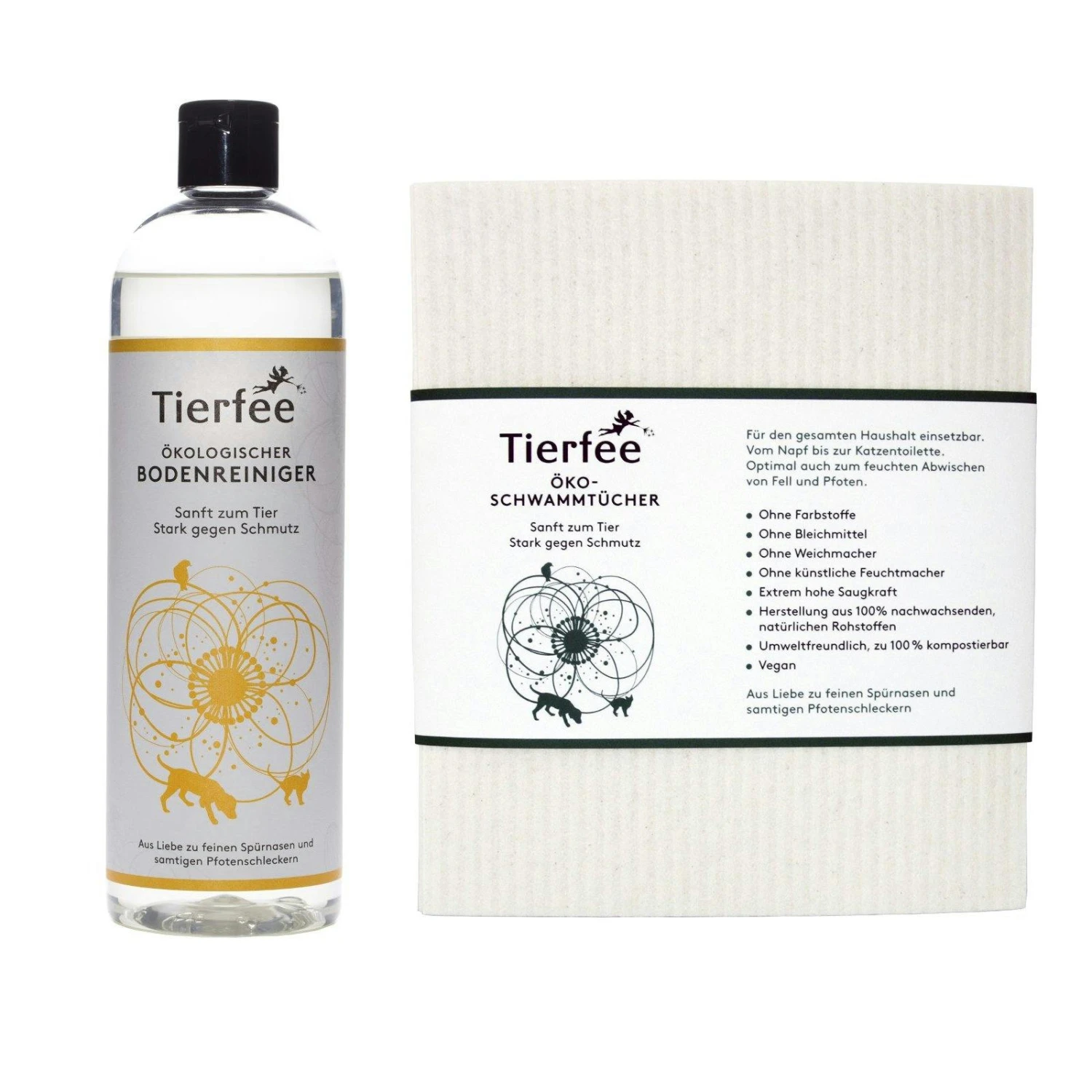 Tierfee-Set Ökologischer Universalreiniger + Geschirrspülmittel + Bodenreiniger, Je 500 Ml 4 Tierfee-Set Ökologischer Universalreiniger + Geschirrspülmittel + Bodenreiniger, Je 500 Ml – Bild 2