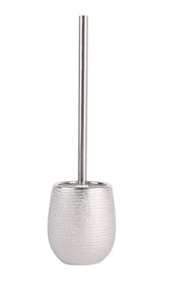 MSV Bad Serie "Oman" WC Bürste Aus Keramik Silber