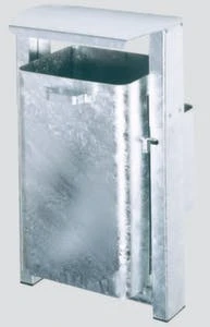 Abfallbehälter, F. Außen, 40l, HxBxT 440x310x310mm, Zum Einbetonieren, Korpus Feuerverzinkt 9 Abfallbehälter, F. Außen, 40l, HxBxT 440x310x310mm, Zum Einbetonieren, Korpus Feuerverzinkt – Bild 7