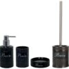 MSV Badezimmer Set, 4-teiliges Badzubehör Aus Keramik Dinan Seifenspender, WC Bürste, Seifenschale Und Zahnputzbecher Schwarz -Sauber Lieferungen Geschäft e0536663 7510 4e7f 994e 79bfdeea2a6f