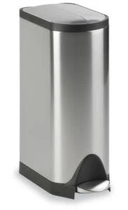 Edelstahl-Tretabfallbehälter, 45l, HxBxT 660x260x590mm, Innenbehälter Kunststoff, Korpus Edelstahl, Deckel Edelstahl 7 Edelstahl-Tretabfallbehälter, 45l, HxBxT 660x260x590mm, Innenbehälter Kunststoff, Korpus Edelstahl, Deckel Edelstahl – Bild 5