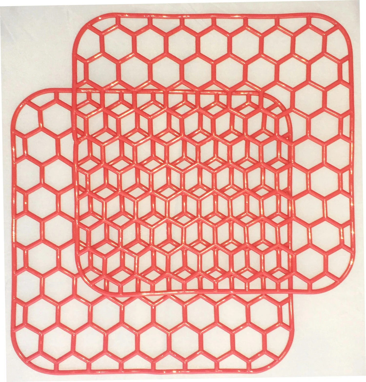 Spülbeckeneinlage Rot Quadratisch 2er Set 28x28cm Abtropfmatte Kühlschrankeinlage Antirutschmatte 6 Spülbeckeneinlage Rot Quadratisch 2er Set 28x28cm Abtropfmatte Kühlschrankeinlage Antirutschmatte – Bild 4