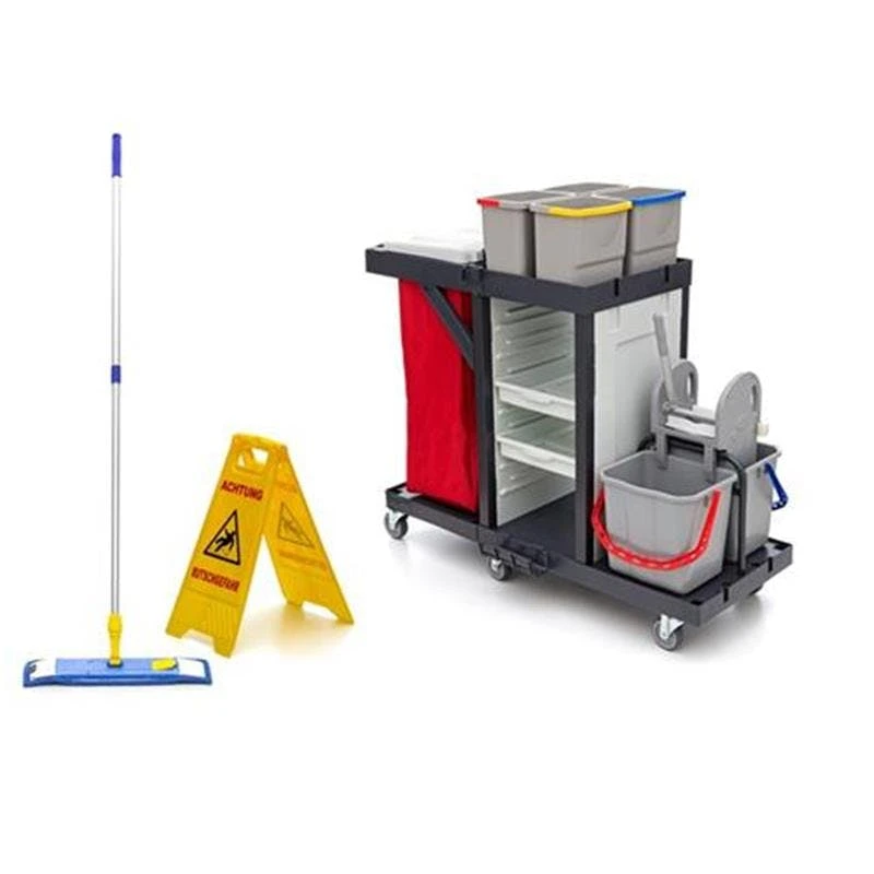 Wisch-Star Stufenduo Reinigungswagen Mit Presse Putzwagen 4 Wisch-Star Stufenduo Reinigungswagen Mit Presse Putzwagen – Bild 2