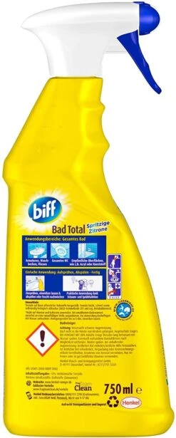 Biff Bad Total Zitrus Badreiniger 750ml Sprühflasche Reiniger Reinigungsmittel -Sauber Lieferungen Geschäft eef71411 3f6d 4835 a0c5 6260b58b353d