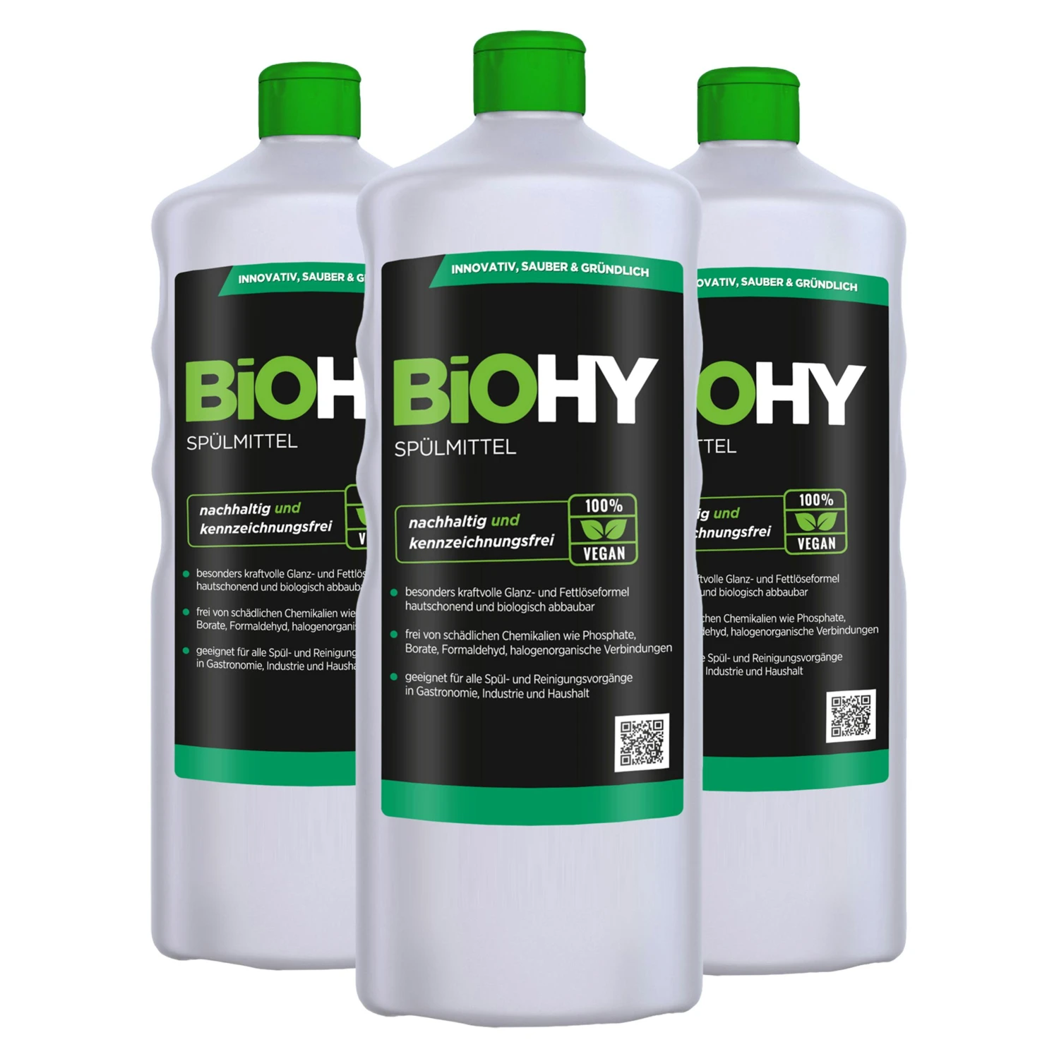 BiOHY Spülmittel (9x1l Flasche) | Frei Von Schädlichen Chemikalien & Biologisch Abbaubar | Glanz- & Fettlöseformel 6 BiOHY Spülmittel (9x1l Flasche) | Frei Von Schädlichen Chemikalien & Biologisch Abbaubar | Glanz- & Fettlöseformel – Bild 4