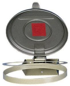 Müllsackhalter, Wandbefestigung, 120l, HxBxT 130x400x510mm, Gestell Kieselgrau, Deckel Kunststoff Silber