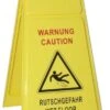 Hinweisschild "Achtung Rutschgefahr - Caution Wet Floor" Warnschild Aufsteller Gelb Kunststoff
