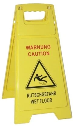 Warnschild Vorsicht Rutschgefahr Englisch / Deutsch -Sauber Lieferungen Geschäft f3522dec 99ab 4ab5 a672 0173e013abe7