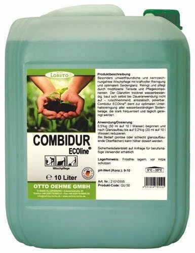 Lorito Combidur Ecoline Kennzeichnungsfreie Wischpflege Unterhaltsreiniger 10 Liter 3 Lorito Combidur Ecoline Kennzeichnungsfreie Wischpflege Unterhaltsreiniger 10 Liter