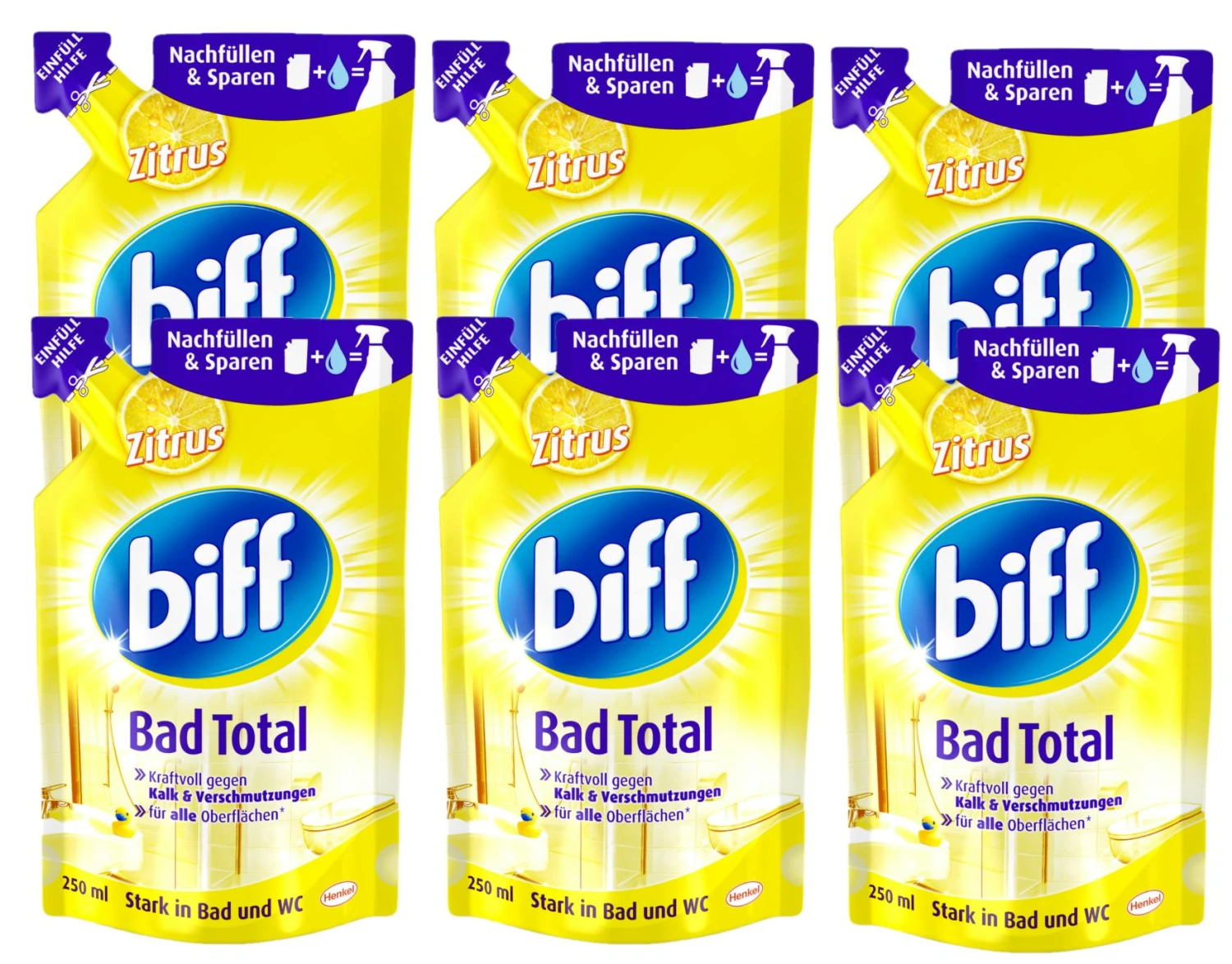 Biff Bad Total Zitrus Badreiniger Reiniger 5x750ml Sprühflasche Reinigungsmittel 7 Biff Bad Total Zitrus Badreiniger Reiniger 5x750ml Sprühflasche Reinigungsmittel – Bild 5